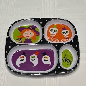 Halloween Child Compartment Plastic Plate